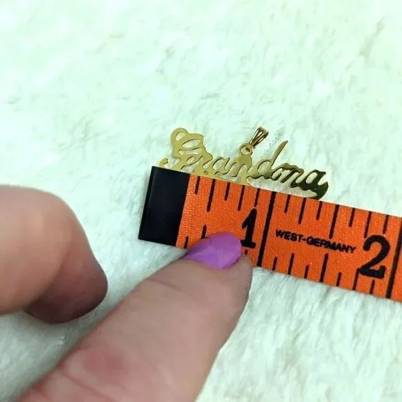 Vintage Gold Filled Necklace Charm Holders #1 Grandma - Qty 2 - Picture 4 of 8